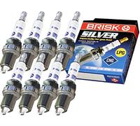 BRISK Silver DR15YS 1334 Bujías de Encendido Benzin LPG CNG Autogas, 8 piezas