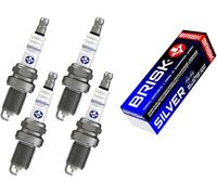 Brisk - Silver dr15ys-9 1462 bujías de Encendido benzin lpg cng autogas, 4 Piezas