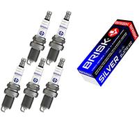 BRISK Silver LR17YS 1333 Bujías de Encendido Benzin LPG CNG Autogas, 5 piezas