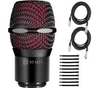 Briskdrop sE Electronics V7 MC1 - Cápsula para transmisores inalámbricos Shure, color negro, paquete con 2 cables XLR y 10 bridas