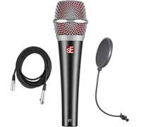 Briskdrop sE Electronics V7 Micrófono vocal dinámico supercardioide de mano, paquete con filtro pop y cable XLR