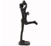 Briskfeel Escultura de Beso Apasionado, Estatua de Hierro romántica, Adorno de Metal, Figura de Pareja, decoración del hogar y la Oficina (A2 Kiss)