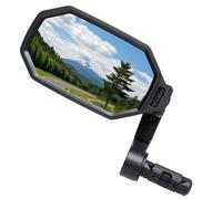 BriskMore Bar End - Espejo retrovisor para bicicleta eléctrica de alta definición, lente convexa para scooter y bicicleta eléctrica, resistente a los arañazos, espejo retrovisor para lado izquierdo