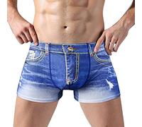 Briskorry Calzoncillos de Calzoncillos Wasite Mid Impresos Casual Breathable Cotton Ropa Interior Boxer Men's Men's Men Pack Calzoncillos Hombre Dibujos