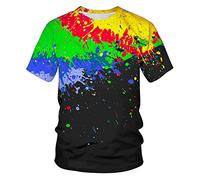 Briskorry Camisetas de Manga Corta con Estampado de patrón 3D para Hombre Camisetas gráficas Casuales Camiseta Guitarra Hombre