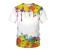 Briskorry Camisetas de Manga Corta con Estampado de patrón 3D para Hombre Camisetas gráficas Casuales Camiseta Guitarra Hombre