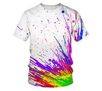 Briskorry Camisetas de Manga Corta con Estampado de patrón 3D para Hombre Camisetas gráficas Casuales Camiseta Guitarra Hombre