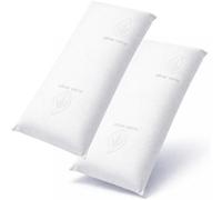 BRISOOS Almohadas Viscoelásticas 75 Pack 2 Aloe Vera de Núcleo Compacto Indeformable - Almohada 75 Ergonómica de Alta Densidad para Dormir de Lado y Boca Arriba, Doble Funda Antialérgica Transpirable