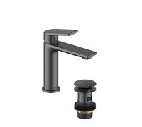 Bristan FRM ES BAS GM Frammento Eco Start - Mezclador de lavabo con desagüe de clic, color gris