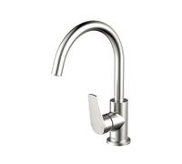 Bristan Grifo de cocina Raspberry - Boquilla giratoria, monomando EasyFit de acero inoxidable, grifo para fregadero de cocina, RSP EFSNK SS