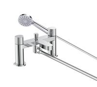 Bristan LISO - Mezclador de ducha para baño con auricular fácil de limpiar, montaje en cubierta, acabado cromado