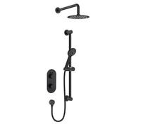 Bristan Molida - Mezclador termostático de ducha con tecnología Safe Touch y dos salidas, acabado negro