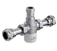 Bristan mt503cp tmv3 termostático bajo el lavabo mezclado Válvula con conexiones de 15 mm de entrada, color cromado