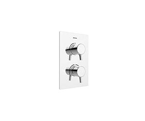 Bristan Prism PM2 SHCVO C - Mezclador termostático empotrable de válvula de ducha de doble control, ducha con control de temperatura para todos los sistemas de fontanería, cromado