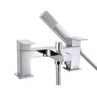 Bristan Qubo Tap - Mezclador de ducha con auricular fácil de limpiar, montaje en cubierta, acabado cromado