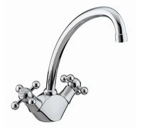 Bristan RG SNK EF C Regency Easyfit - Grifo mezclador para fregadero de cocina con caño giratorio, cromado