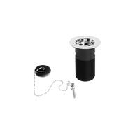 Bristan W BASIN03 C Residuos de Lavabo económicos con tapón ABS ranurado C, Cromado, Plug and Chain