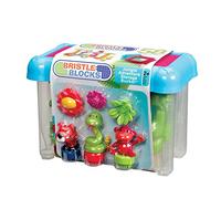 Bristle Blocks - Bloques de construcción entrelazados STEM - Juego de 58 piezas para niños pequeños y niños - Bloques de árboles y animales - Cubo de almacenamiento - 2 años + - Jungle Adventure Storage Bucket