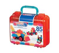 Bristle Blocks - Maletín de construcción sensorial 85 piezas - A partir de 2 años - Juego creativo y portátil
