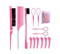 Bristle Slick Back Brush - Cornos de estilo para mujeres | Cepillo para el cabello detangler | Herramienta de peine pequeño portátil para el salón de barbero Femenino Femenino