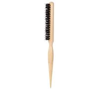 Bristle Teasing Comb, Salon Hair Brushes, Styling Comb, Hair Defining Style, 9,45 x 0,63 x 1,06 pulgadas, Ideal para uso profesional de la precisión y el control, Wood Colored