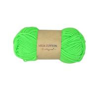 Bristlegrass - Hilo de algodón verde neón, marcadores de punto, pompones de lana, hilos para tejer a mano, marcadores de super paquete (49.93 g, 105.16 m)