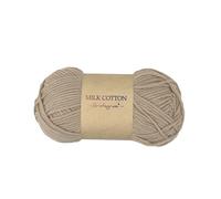 Bristlegrass Hilo de café para tejer ahorrador de hilo ligero acrílico - Hilo de lana de ganchillo de punto pompones, algodón de leche, costura artesanal, 2 x 1.8 onzas, 2 x 115 yardas