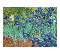 Bristlegrass Rompecabezas de madera de 500 piezas para adultos, pinturas famosas de Van Gogh, regalos de lirios, coleccionables de arte, rompecabezas de pintura decorativa (500 piezas)