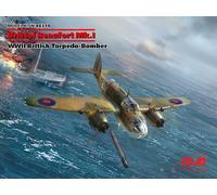 Bristol Beaufort Mk.i WWII British Torpedo-Bomber 100% New Moldes 1:48 Kit Icm