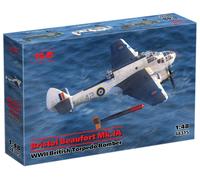 Bristol Beaufort Mk.ia , WWII British Torpedo Bomber 1:48 Plástico Model Kit Icm