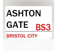 Bristol City - Cartel de calle de metal Ashton Gate Football Club, regalo de recuerdo, letrero de calle de 8 x 12 pulgadas