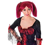 Bristol Novelties Peluca Steampunk borgoña para Mujer (Paquete de 1) - Diseño Realista, Accesorio Fiestas temáticas, convenciones, Cosplay y más Halloween