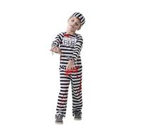 Bristol Novelty 300861S Disfraz de prisionero zombi para niño, blanco y negro, talla S, para 3 y 4 años Halloween