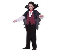Bristol Novelty 3015445-6 Disfraz de vampiro para niño, negro/multicolor, de 5 a 6 años Halloween, Carnaval