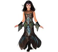 Bristol Novelty 3015567-8000 - Disfraz de sirena zombi para niñas, color negro y multicolor, 7-8 años, Halloween, Halloween