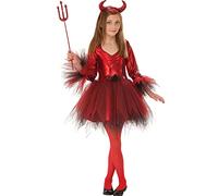 Bristol Novelty 3015575-6000 Disfraz de niña demoníaca clásica, rojo, de 5 a 6 años Halloween