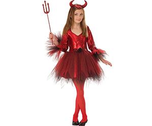Bristol Novelty 3015575-6000 Disfraz de niña demoníaca clásica, rojo, de 5 a 6 años Halloween