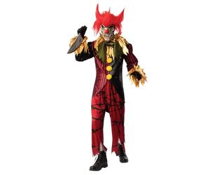 Bristol Novelty 301573STD000 Crazy Clown - Disfraz para adulto, para hombre, mujer, multicolor, STD