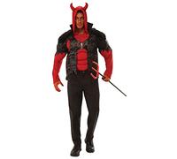 Bristol Novelty 301589XL000 Disfraz de hombre diabólico para adulto, rojo, negro, talla XL Halloween