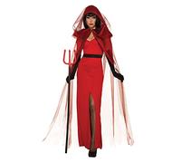 Bristol Novelty 301620L Disfraz de diabla carmesí para adulto, para mujer, color rojo, talla L Halloween
