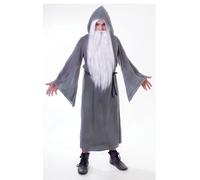 Bristol Novelty AC130 Wizard Cloak, Grey, One Size Halloween Halloween