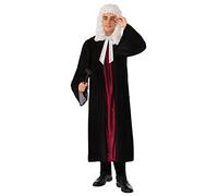 Bristol Novelty AC223X - Toga de Juez para Disfraz (Talla XL), para Hombre, Negro y Rojo Halloween