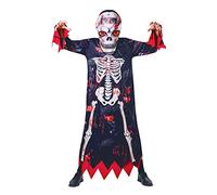 Bristol Novelty AF068 Disfraz de la Muerte con la cabeza grande, multicolor, talla única (AF068) Halloween, Carnaval