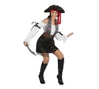 Bristol Novelty AF085 Disfraz de mujer pirata, multicolor, Talla única (AF085) Halloween