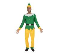 Bristol Novelty-AF174XL Disfraz de ayudante de Navidad para hombre (talla XL), color verde, amarillo, (AF174XL)