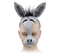 Bristol Novelty Animal Máscara de Burro con Cinta y Sonido, Dibujos Animados, Multicolor, Talla única (EM179) Halloween