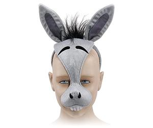 Bristol Novelty Animal Máscara de Burro con Cinta y Sonido, Dibujos Animados, Multicolor, Talla única (EM179) Halloween
