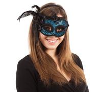 Bristol Novelty Antifaz con pluma en un lado para disfraz (BN1031)