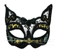 Bristol Novelty - Antifaz de lujo diseño encaje transparente de leopardo Talla ú