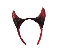 Bristol Novelty BA026 Diadema con cuernos de diablo, negro/rojo, multicolor, talla única (BA026) Halloween